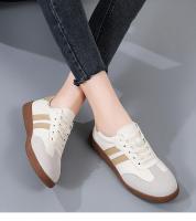 Nuevos zapatos de mujer, zapatos planos informales a la moda, zapatos vulcanizados para mujer, zapatillas para caminar al aire libre, zapatos clásicos cómodos para mujer, negro y blanco - details 1
