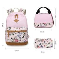 Conjunto de tres piezas de gran capacidad de mochilas para estudiantes para hombres y mujeres, mochilas de viaje informales - details 1