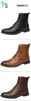 Botas de cuero de felpa para hombre, botines impermeables, estilo italiano, Chelsea, alta calidad - details 3