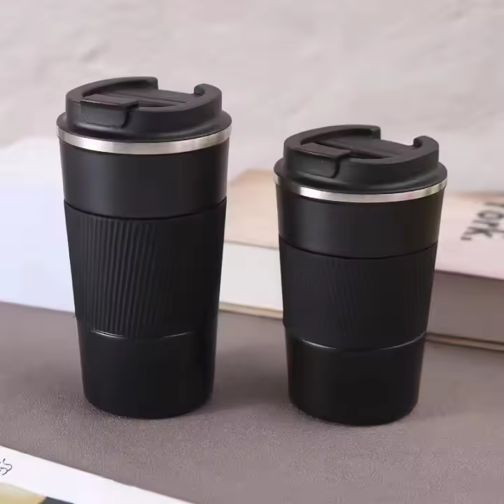 Taza de Vacío Aislada de Acero Inoxidable 304 Estilo de Cuero de Tercera Generación - 1