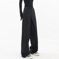 Pantalones Largos y Anchos de Moda Minimalista para Mujer Vestido Irregular de Negocios Casual - details 8