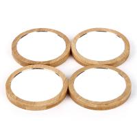 Espejo cosmético de madera redondo portátil, espejo de maquillaje portátil para estudiantes, espejo pequeño de princesa, 1 unidad - details 3