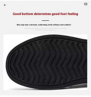 Zapatos de oficina de negocios con cordones cómodos de cuero formal de caña alta para hombre, redondos transpirables, uso diario - details 8
