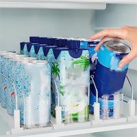 Dispensador de bebidas para refrigerador, organizador de bebidas autopropulsado, botella y lata - details 5