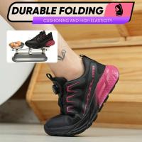 Zapatos de seguridad para mujer Zapatilla deportiva con punta de acero Botas de seguridad deportivas para el trabajo Zapatos de trabajo a prueba de pinchazos Botines indestructibles anti-rotura - details 4