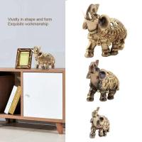 Estatua dorada de Feng Shui de la suerte, estatuilla de riqueza, regalo, decoración del hogar, escultura de elefante - details 0