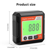 Inclinómetro de Nivel Electrónico Digital, buscador de ángulo Digital, transportador para carpintería con retroiluminación magnética, 4x90 ° - details 17