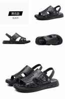 Nuevos zapatos de playa de cuero antideslizante de la temporada, zapatillas geniales casuales de piel de vaca de primera capa con suela suave para hombres - details 18
