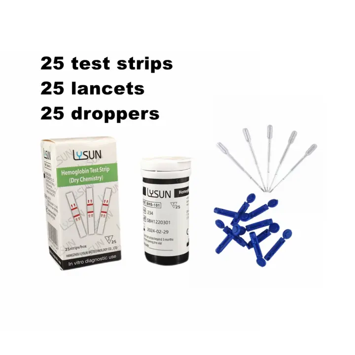 Analizador de hemoglobina portátil BHM-102 POCT, medidor de hemoglobina HB y HCT para pruebas rápidas de sangre con tiras reactivas para la diabetes BHM-102 - 1
