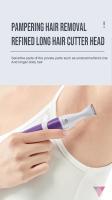 Afeitadora eléctrica portátil 2 en 1 para mujer, recortadora de pelo con batería y maquinilla de afeitar para depilación Facial - details 4
