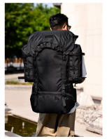 Mochila de gran capacidad para acampar, bolso de hombro de viaje para senderismo al aire libre, impermeable, escalada, montañismo, 100l - details 12