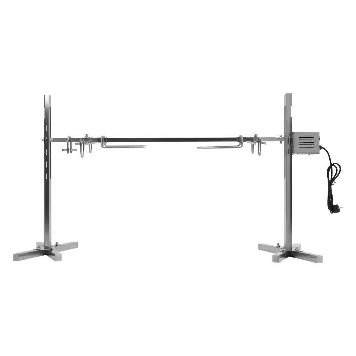 Asador eléctrico de acero inoxidable para asar pollo, cerdo y cordero, asador grande de 53 pulgadas, 220V con 2 agujas para carne - 1