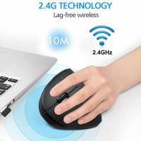 Ratón vertical de modo dual, Bluetooth 5.0 inalámbrico, capacidad de carga de 2,4 g, diseño de ratón recto - details 0