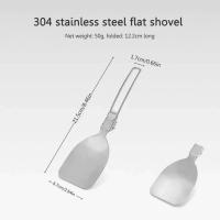Cuchara de sopa plegable de acero inoxidable para acampar al aire libre, utensilios de cocina portátiles resistentes al desgaste, herramientas - details 26