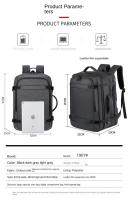 De Vie LExpandable con USB para hombre, bolso de mano aprobado por vuelo para aviones, resistente al agua, duradero, 17 pulgadas, 2025 40 - details 8