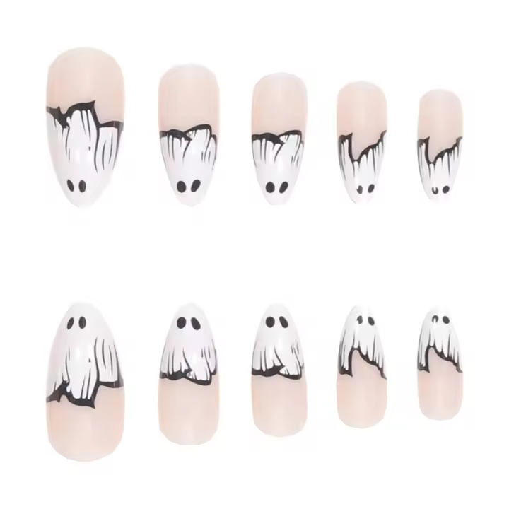 Uñas Falsas Blancas Punta de Fantasma Blanco A Prueba de Chips A Prueba de Manchas - 1