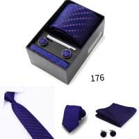Caja de regalo de corbata para hombre con corbatas, pañuelos, gemelos, pinzas para corbata, conjuntos de 6 piezas, corbatas formales para festivales de bodas y negocios en grupo - details 15