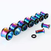 2 uds ensanchador expansor oreja 1,6-10mm joyería piercing del cuerpo punk Acero inoxidable flare carne túnel oído tapones túnel - details 4