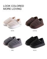 Zapatillas de invierno para mujer, Interior de felpa, suela antideslizante, parte inferior gruesa, zapato impermeable, parte superior cerrada, zapatilla cálida para hombre - details 5