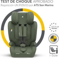 Silla de coche, Grupo 1/2/3, 9-36 kg (76-150 cm), Silla coche bebé y niños, Reposacabezas 13 posiciones, 15 meses a 12 años, Cadeira Auto, Gris - details 18