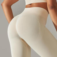Hamidou-mallas deportivas para mujer, pantalones de Yoga de cintura alta, sin costuras, para correr, Fitness y entrenamiento - details 9