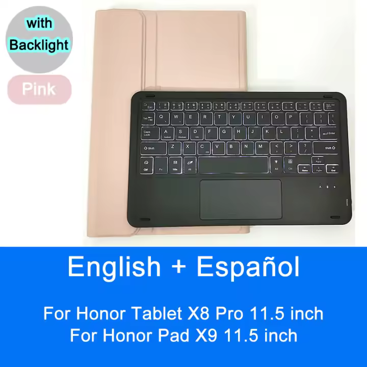 Funda de Teclado Bluetooth para Honor Tablet X8 Pro Honor Pad X9 11.5 pulgadas estilo sólido material de cuero sintético compatible con Huawei diseño plegable - 1