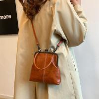 Bolso de hombro elegante con cierre de beso, bolso cruzado de estilo chino Retro de cuero PU, bolso de mujer Vintage de gran capacidad de Color sólido - details 28