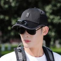 Ventilador incorporado Béisbol para fanáticos Protección UV frente ancha Sombrero para el sol Gorra refrescante ligera y transpirable ​ - details 13