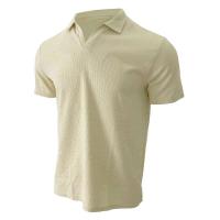 24 Nueva colección de verano transfronteriza europea y americana: Peco Waffle Camiseta de manga corta para hombre con cuello - details 10