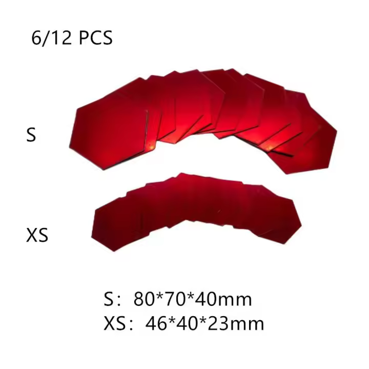 6/12 Uds. Pegatinas autoadhesivas de espejo de pared acrílico hexagonal de 4 colores, calcomanías de azulejos de mosaico para ración, adornos artísticos DIY, regalo - 1