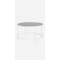 Mesa de Vidrio Templado Dorado Mesa de Café con Almacenamiento Para Sala Marco de Acero - details 2