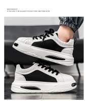 Papá zapatos versátiles casual zapatos deportivos Guochao hombres 2025 nuevos hombres de suela gruesa superficie de cuero aumentando zapatos blancos. - details 7