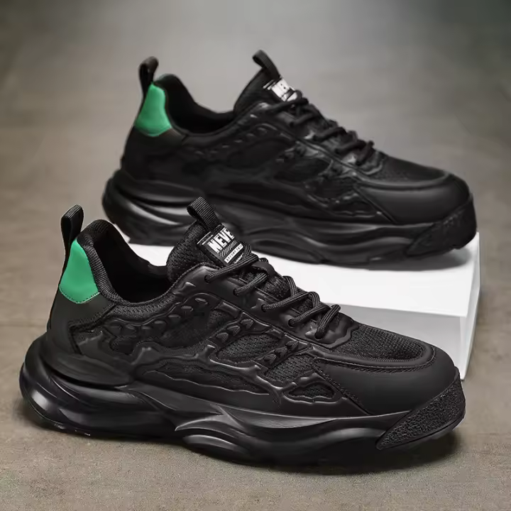 Zapatillas de Malla Transpirables para Hombres en Verano Zapatos Blancos de Ocio con Aumento de Altura Zapatos de Moda para el Papá - 1
