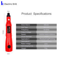 Set de Herramientas Eléctricas Inalámbricas Mini Taladro Eléctrico 3.6V Batería de Iones de Litio Carga USB Accesorios Multifuncionales DIY - details 1
