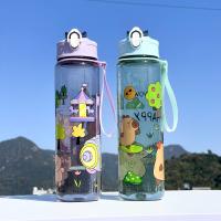 Conveniente botella de agua de 800ml, taza con pajita a prueba de fugas impresa Capybara, taza deportiva portátil de gran capacidad para viajes al aire libre - details 5