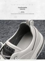 Zapatos informales versátiles para hombre, botas bajas planas, transpirables, color blanco, Otoño, 2025 - details 9