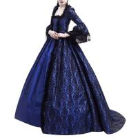 Elegante Vestido de Corte de Palacio con Cuello de Encaje Vestido de Reina Medieval para Fiesta de Halloween - details 12