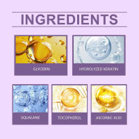 HOEGOA queratina hidrata, nutre, repara el cabello seco y encrespado y utiliza una película capilar con proteína de cola. - details 2
