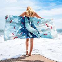 Toalla de playa de microfibra sin arena, fina, de secado rápido, súper absorbente, toallas grandes y ligeras para viajes, deportes, piscina - details 8