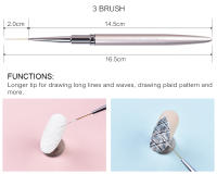 Pincel de Línea de Gel KADS para Arte de Uñas 100% Kolinsky Sable Estilo Francés con Rayas Delgadas Cepillo de Uñas con Tapa para DIY Dibujo Pincel de Pintura - details 6