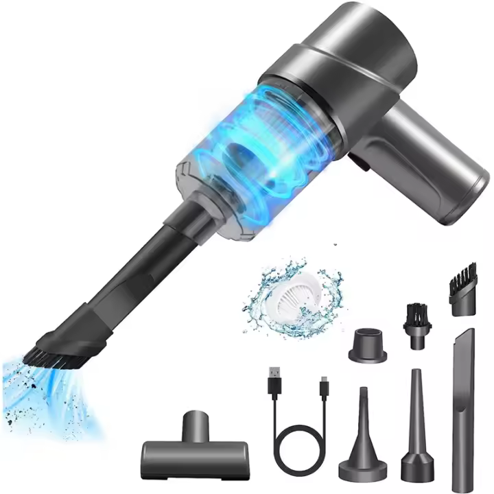 Aspirador de mano inalámbrico para Coche, aspirador powerful de 6000PA, 120W, ligero, para el hogar, Pelo de mascotas, Coche - 1