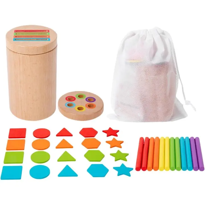 Juego de colores para niños, Juguetes para clasificar colores,Juguetes sensoriales de madera para niños pequeños y preescolares - 1