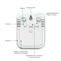 ORIA-termómetro Digital inalámbrico para exteriores, higrómetro, Sensor de temperatura interior para el hogar, oficina, jardines - details 2