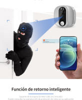 KAK Cámara de timbre Wifi de 4,3 pulgadas, mirilla de visor de puerta con gran angular de 170 grados, detección de movimiento PIR, visión nocturna, compatible con aplicación Tuya - details 5