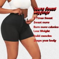 Pantalones de sauna para el sudor para mujer, moldeador corporal, pantalones cortos adelgazantes para pérdida de peso, entrenador de cintura, pantalones térmicos para el sudor, Fitness - details 1