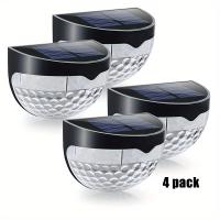 Lámpara de Valla Solar para Exteriores 4pack Luz de Piso Solar Luz de Pared Solar Impermeable Iluminación de Valla con Energía Solar Montaje en Pared - details 5