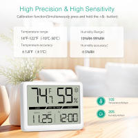 ORIA-medidor de humedad para habitación, higrómetro LCD de gran número, preciso, con reloj - details 3