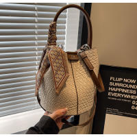 Bolso de mano de mujer nuevo de primavera y otoño de nicho de moda 2025, bolso de hombro versátil de moda, bolso de cubo tejido. - details 30