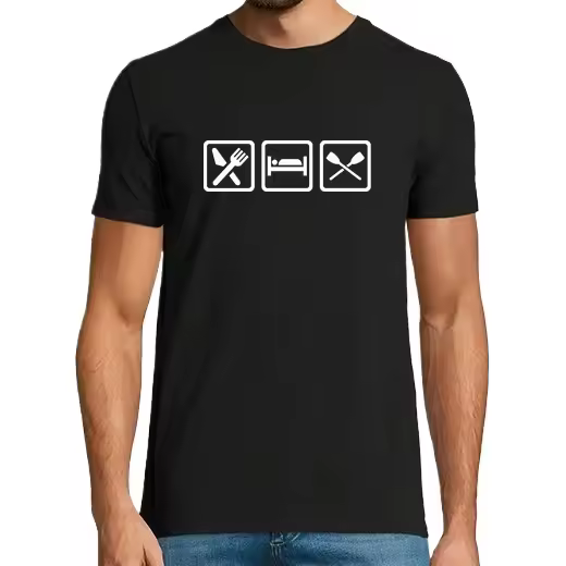 comer dormir remando,Camiseta de Pádel Divertido, ropa para exteriores - 1