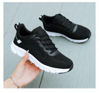 Nuevos zapatos para correr transpirables con superficie Flyknit, zapatos informales versátiles para mujer, zapatos deportivos ultraligeros - details 3